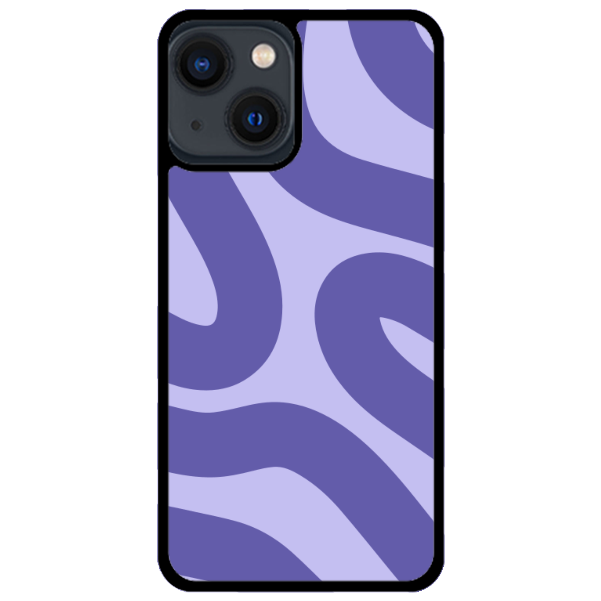 Purple Abstract Swirls Glossy Phone Case | Winky Cats