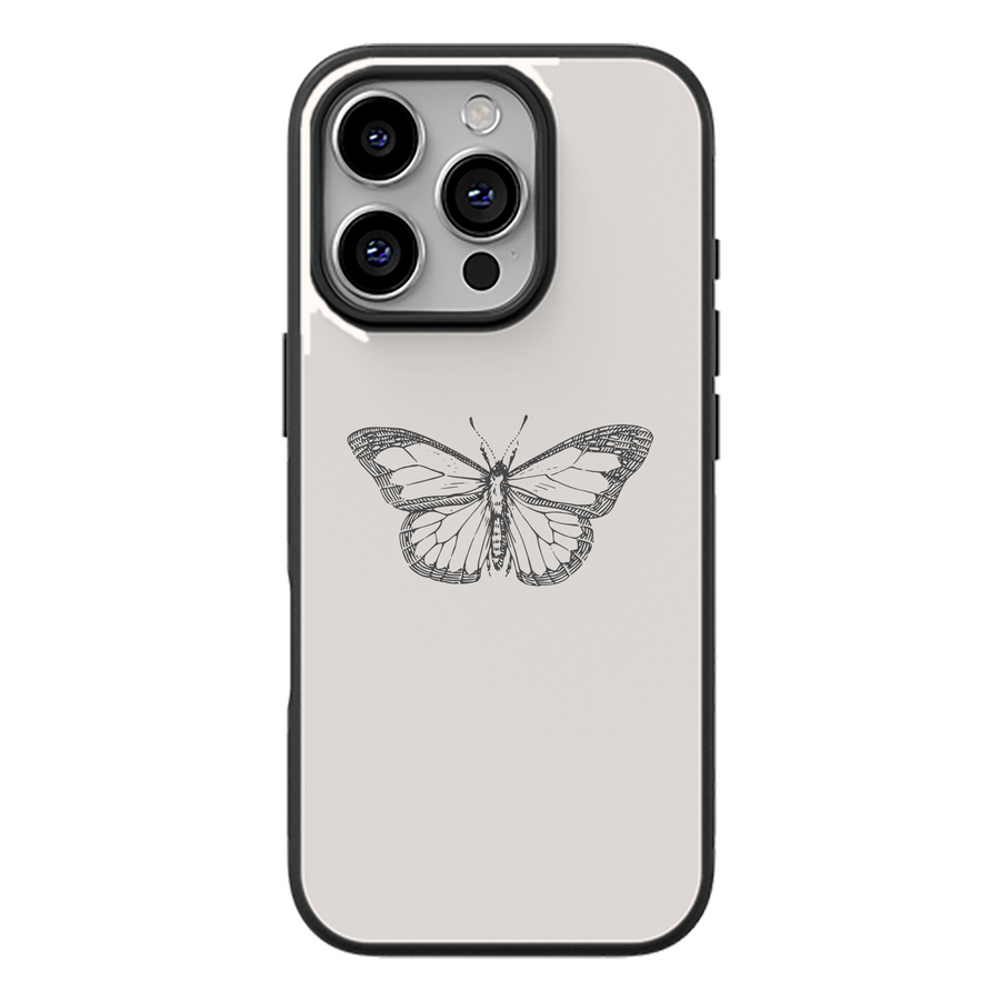 Sketched Butterfly Minimalist Phone Case
