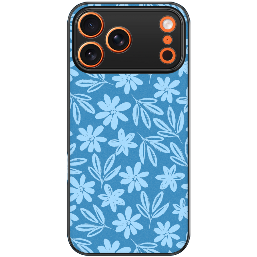Blue Floral Aesthetic Phone Case