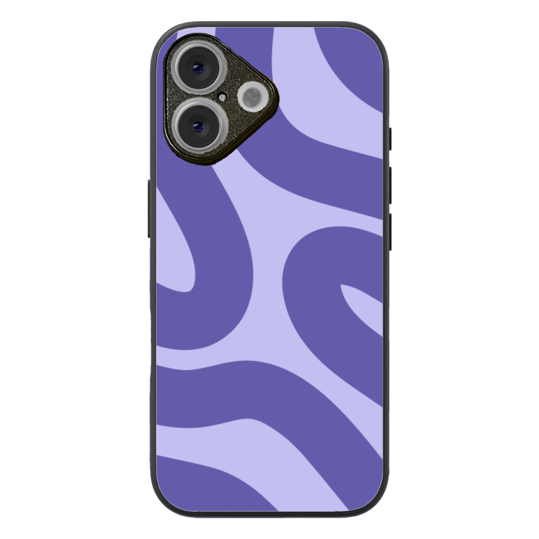 Purple Abstract Swirls Glossy Phone Case | Winky Cats