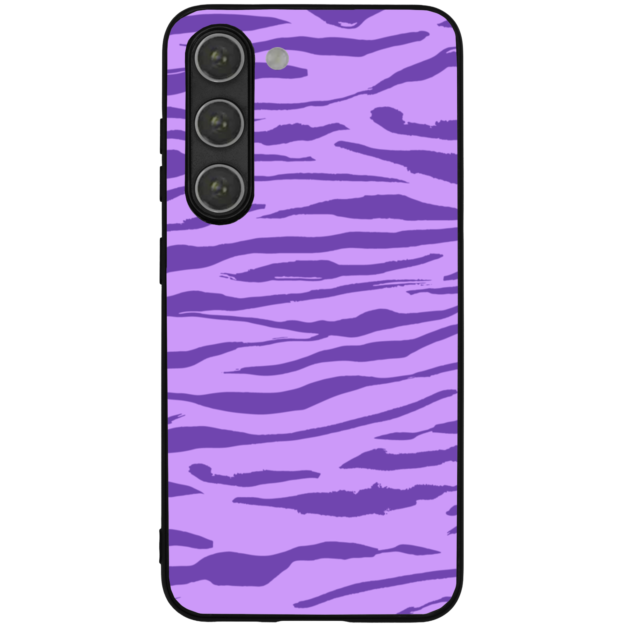 Purple Zebra Swirls Glossy Phone Case | Winky Cats