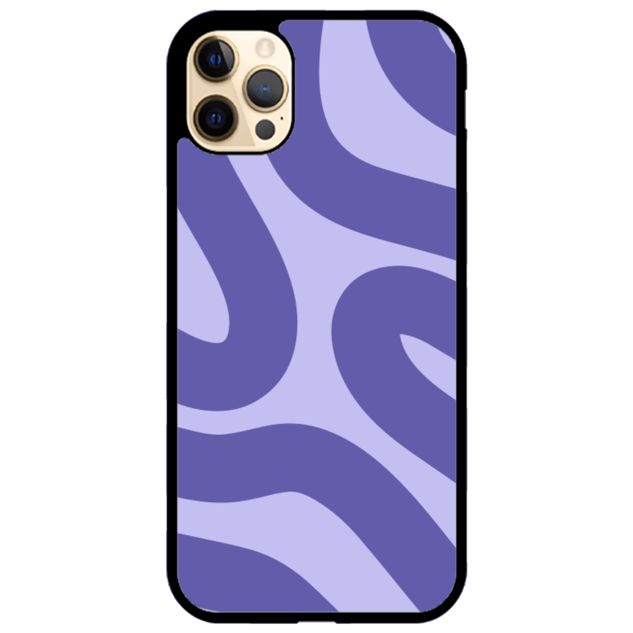 Purple Abstract Swirls Glossy Phone Case | Winky Cats