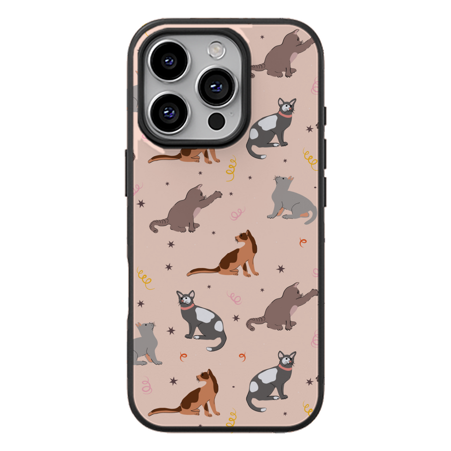 Curious Cats Peach Phone Case