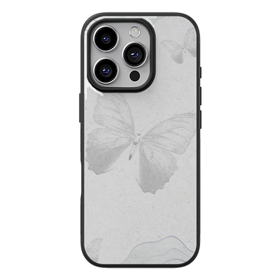 Whisper Grey Butterfly Phone Case