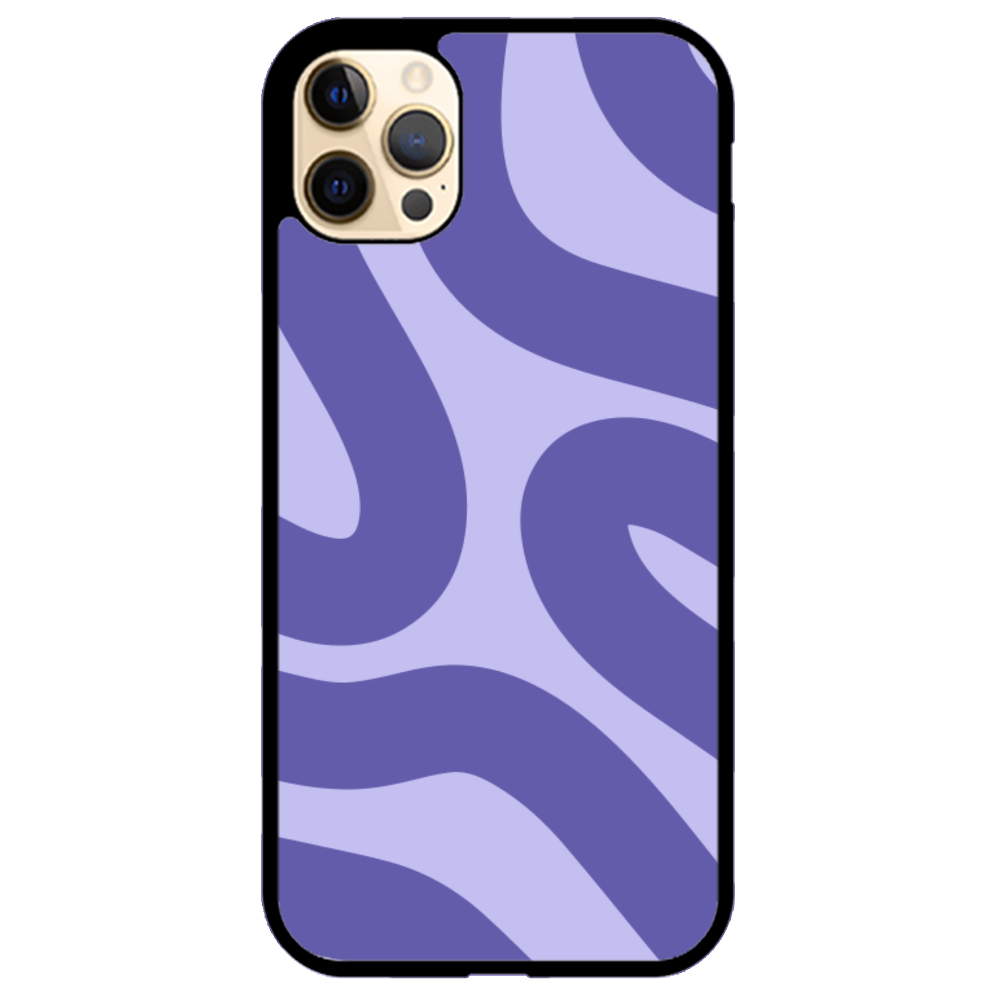 Purple Abstract Swirls Glossy Phone Case | Winky Cats