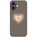 Mocha Glow Heart Glossy Phone Case | Winky Cats