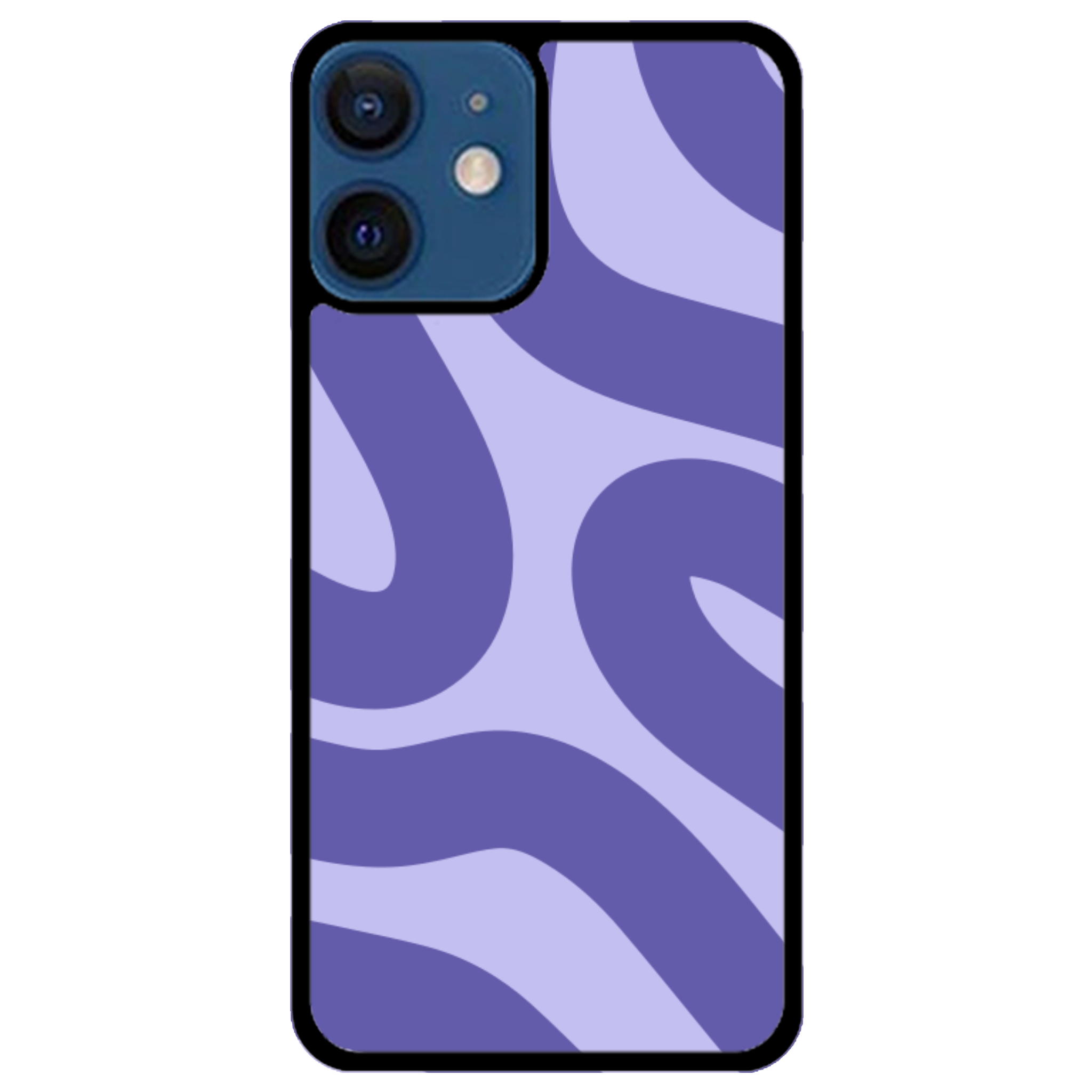 Purple Abstract Swirls Glossy Phone Case | Winky Cats