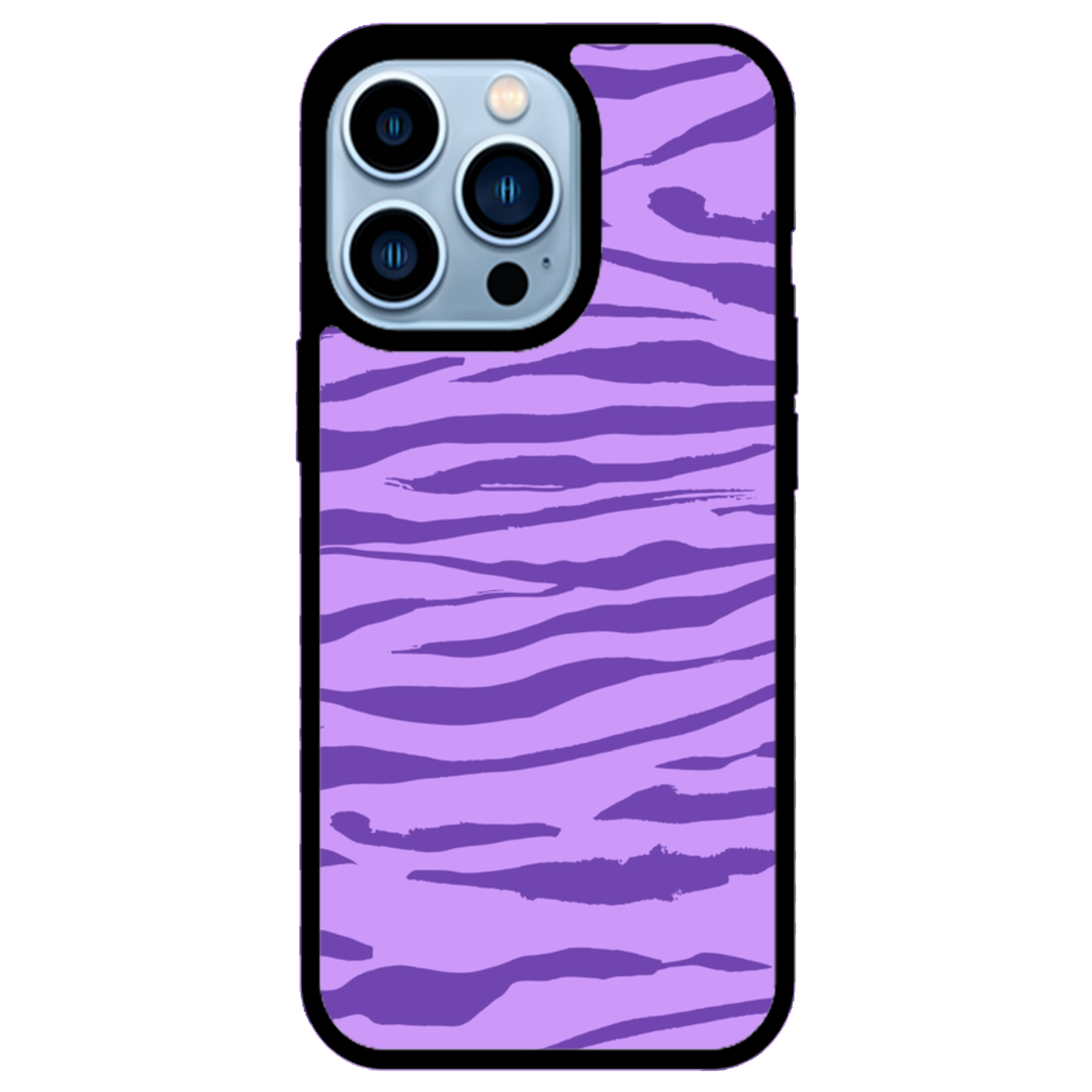 Purple Zebra Swirls Glossy Phone Case | Winky Cats
