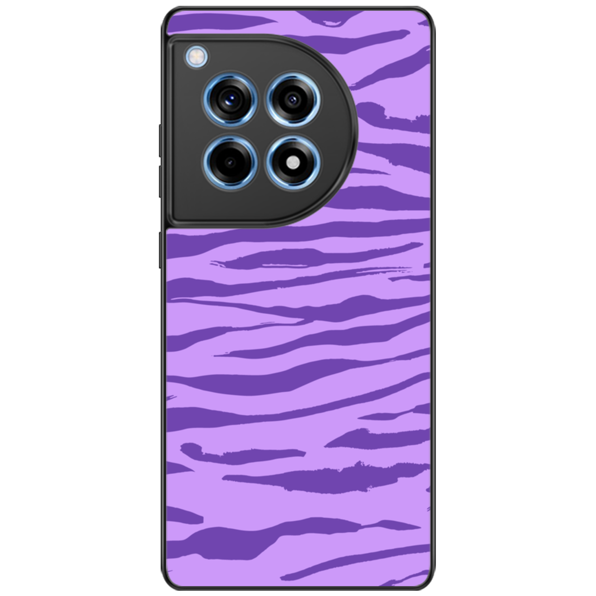 Purple Zebra Swirls Glossy Phone Case | Winky Cats