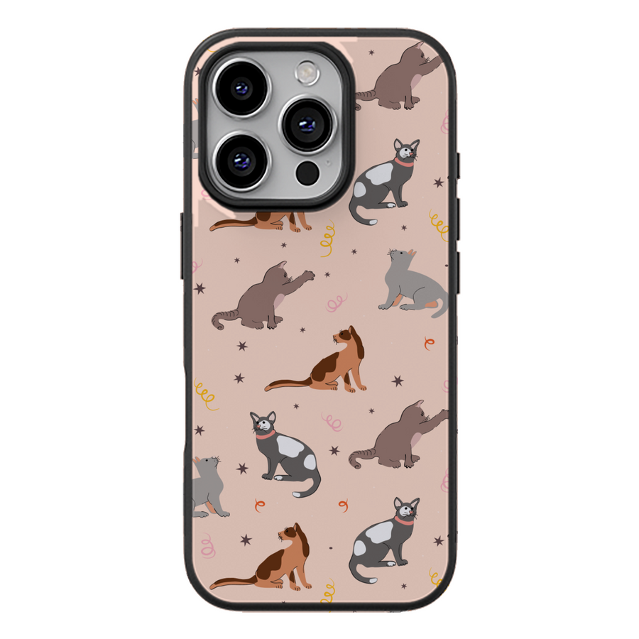 Curious Cats Peach Phone Case