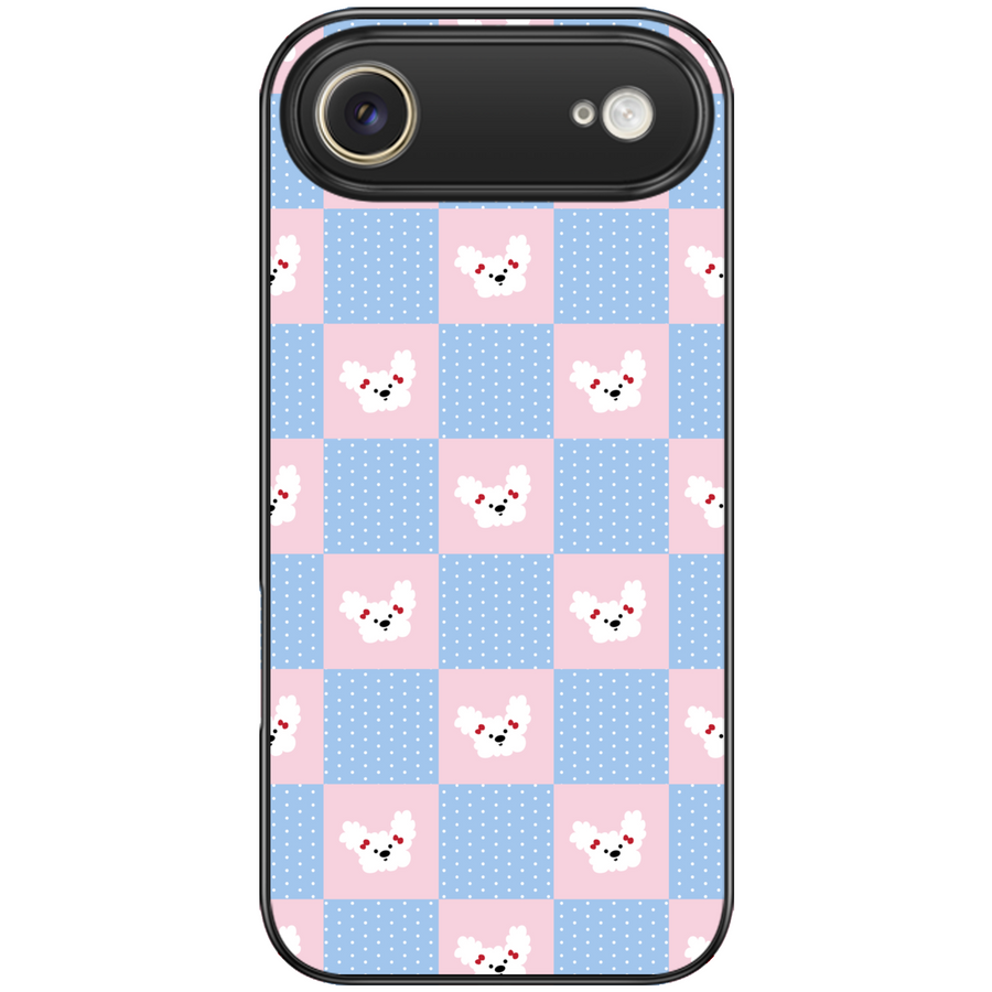 Cute Puppy Checkerboard Phone Case