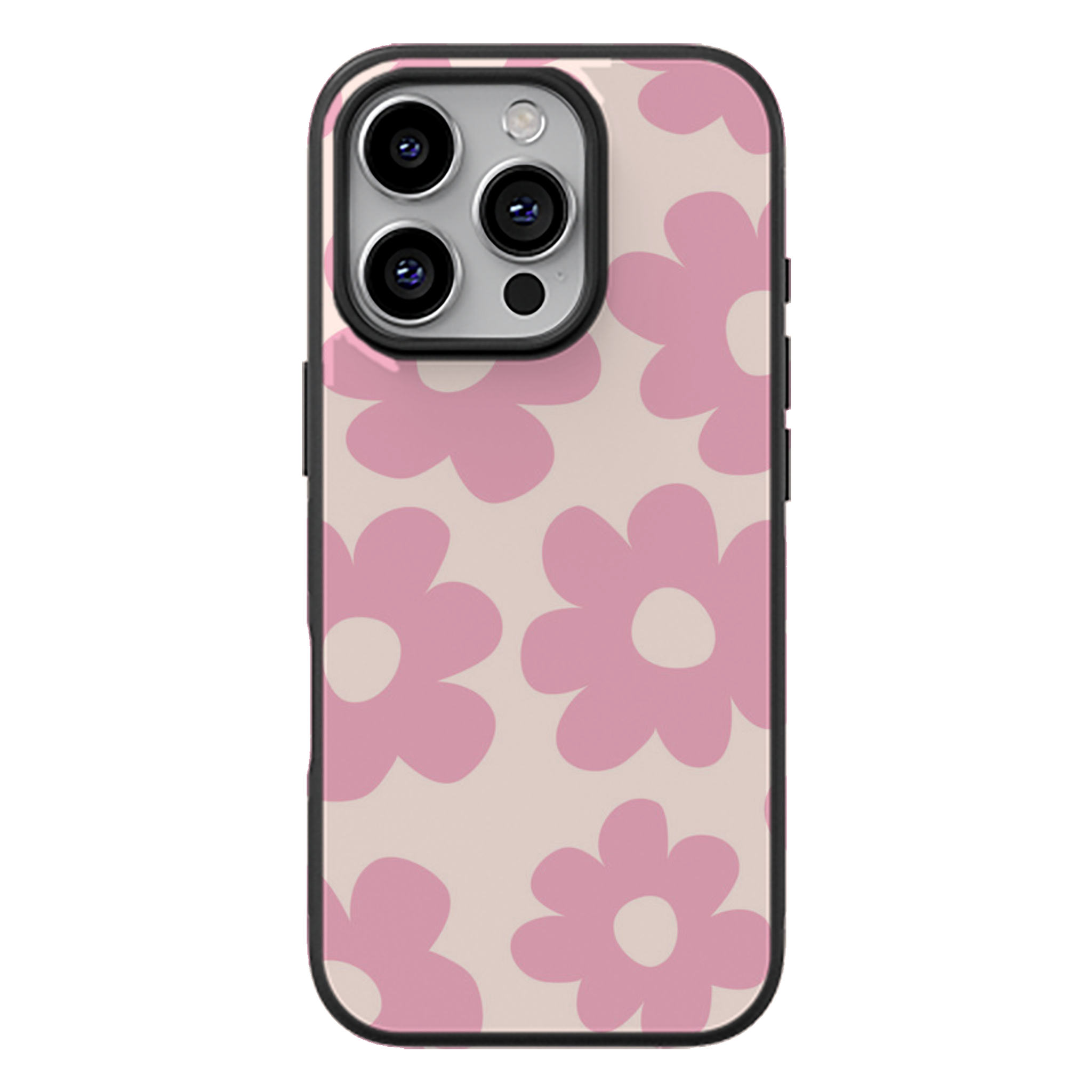 Retro Pink Daisy Floral Phone Case | Winky Cats