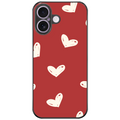 Cream Hearts Glossy Phone Case | Winky Cats