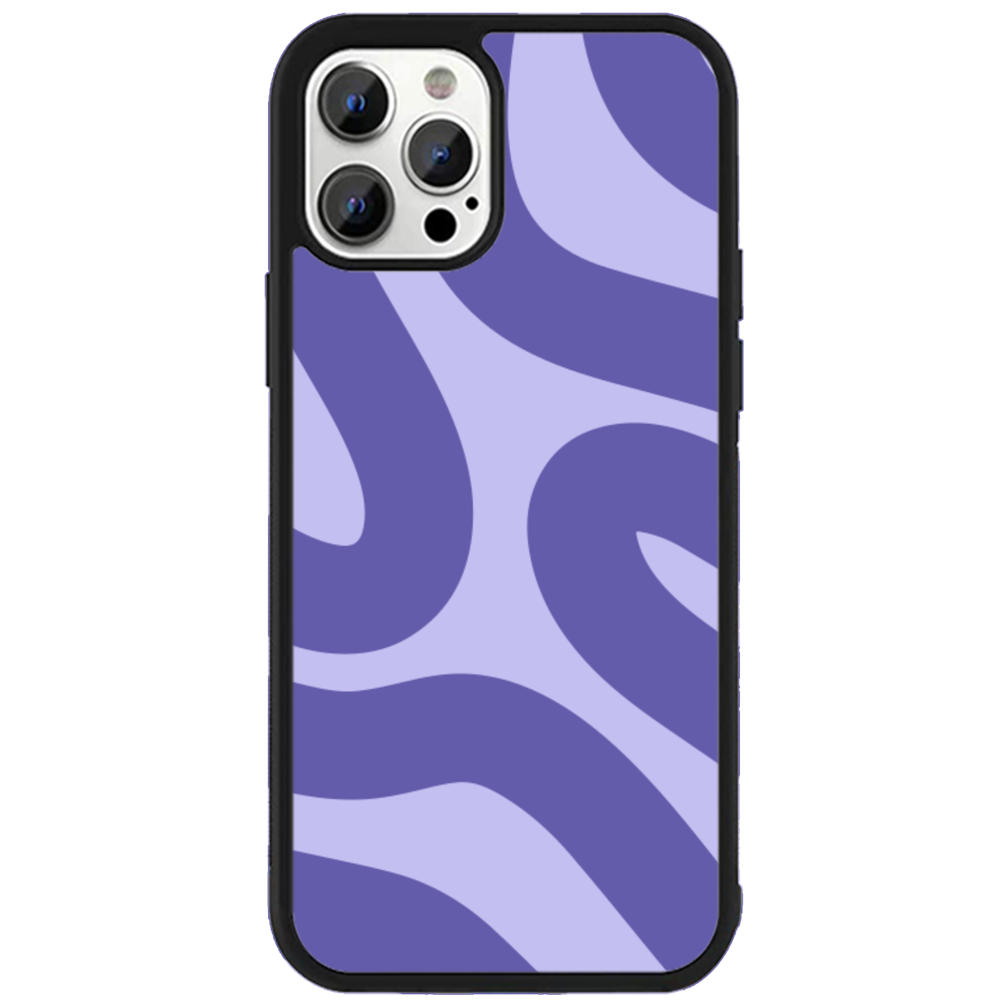 Purple Abstract Swirls Glossy Phone Case | Winky Cats