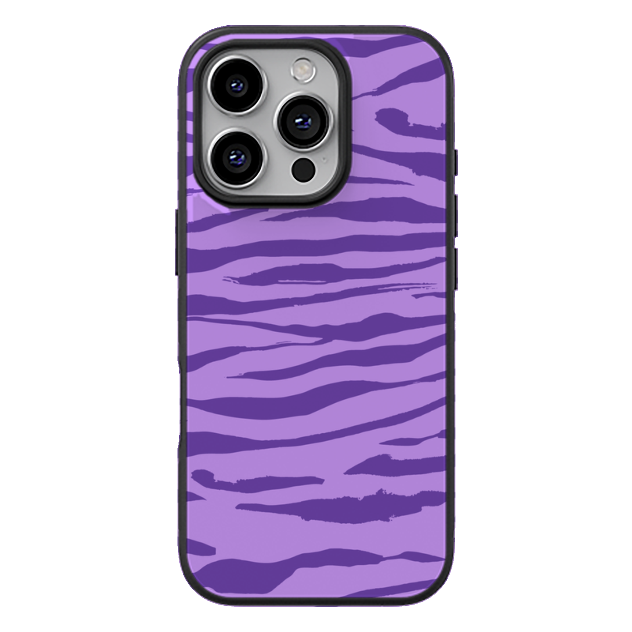 Purple Zebra Swirls Glossy Phone Case | Winky Cats