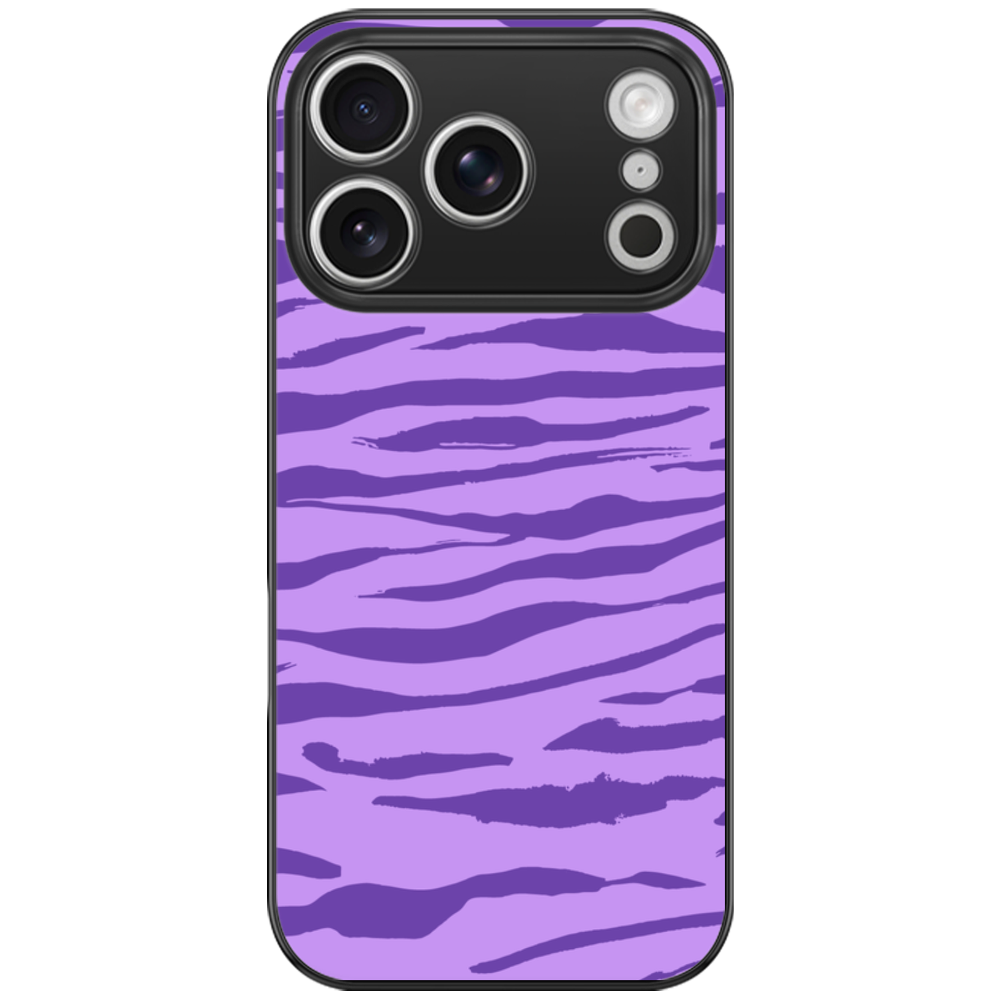 Purple Zebra Swirls Glossy Phone Case | Winky Cats
