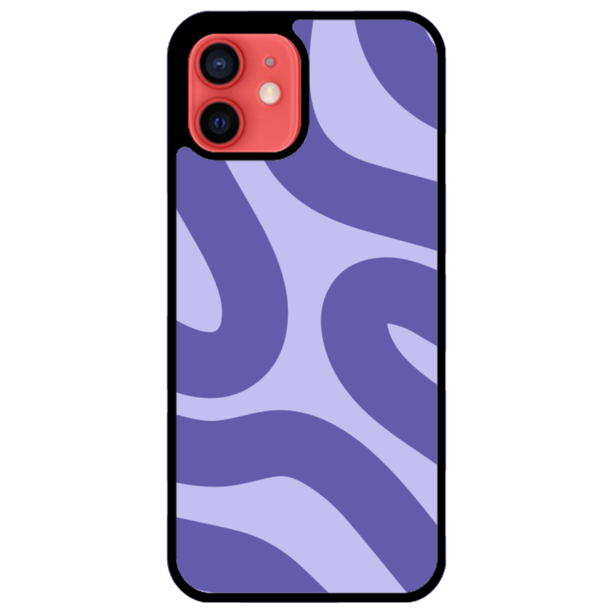 Purple Abstract Swirls Glossy Phone Case | Winky Cats