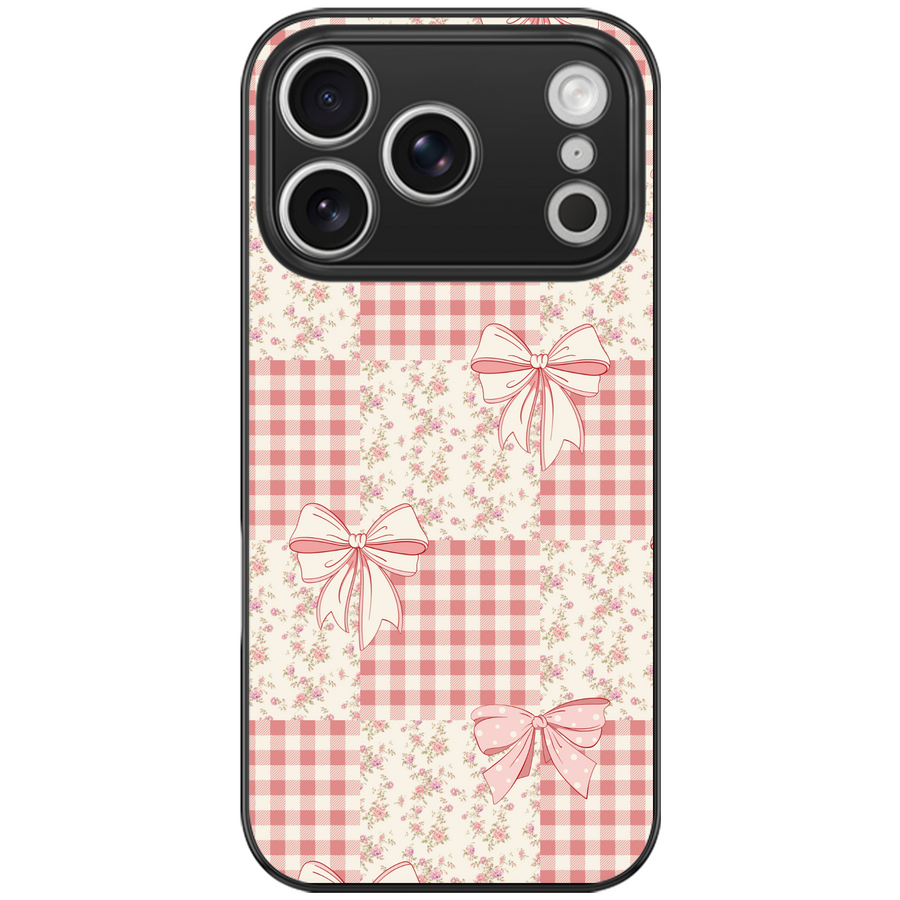 Picnic Patchwork Bow Phone Case