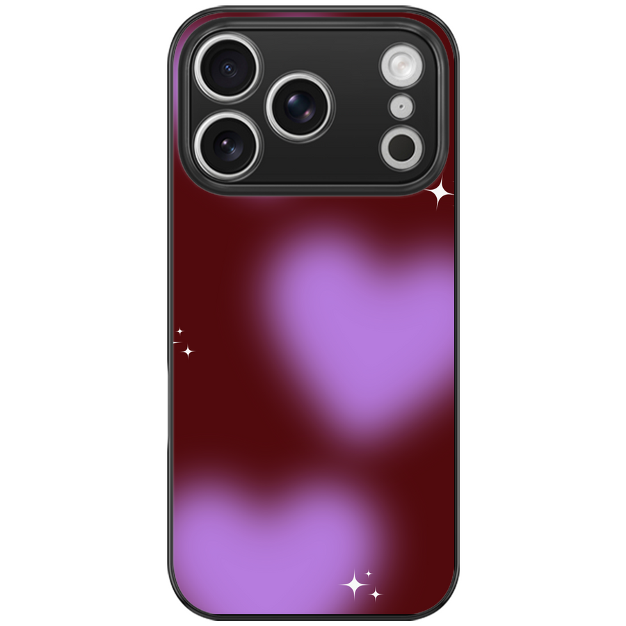 Purple Aura Hearts Aesthetic Phone Case