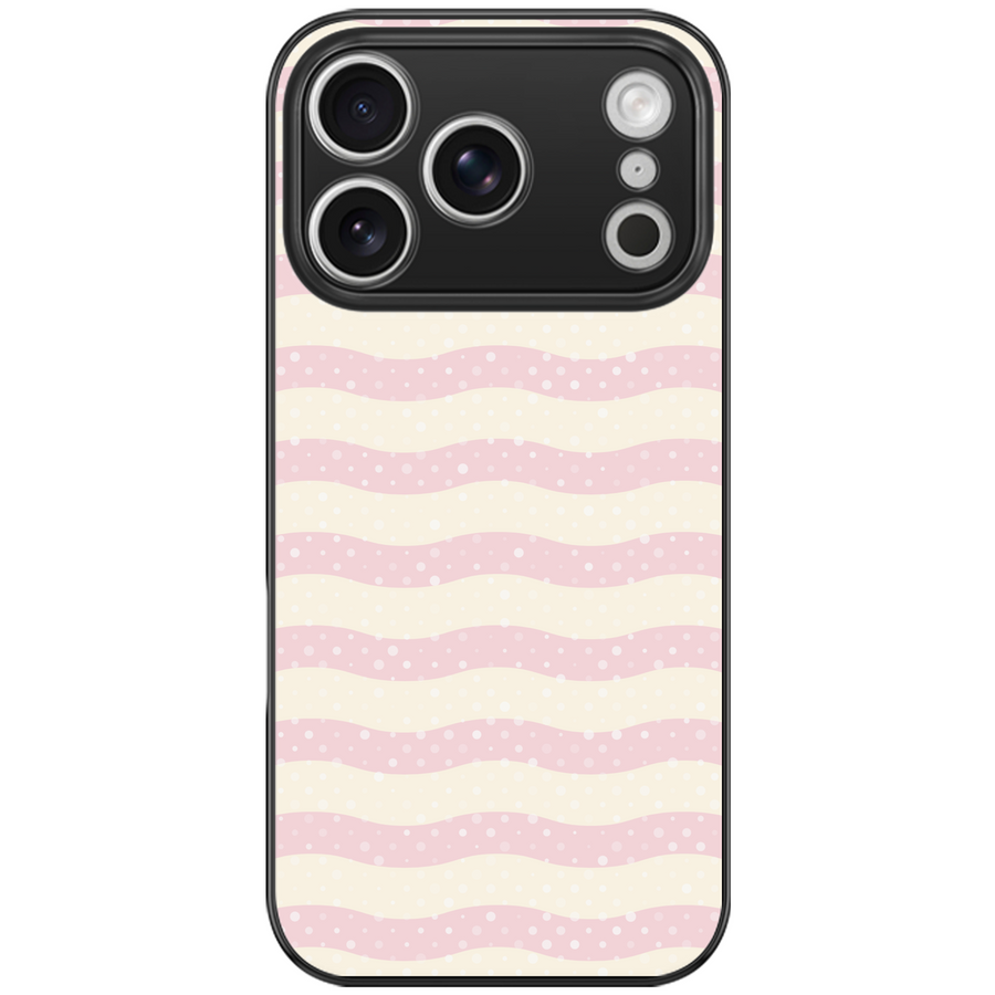 Pink Wavy Lines Aesthetic Phone Case