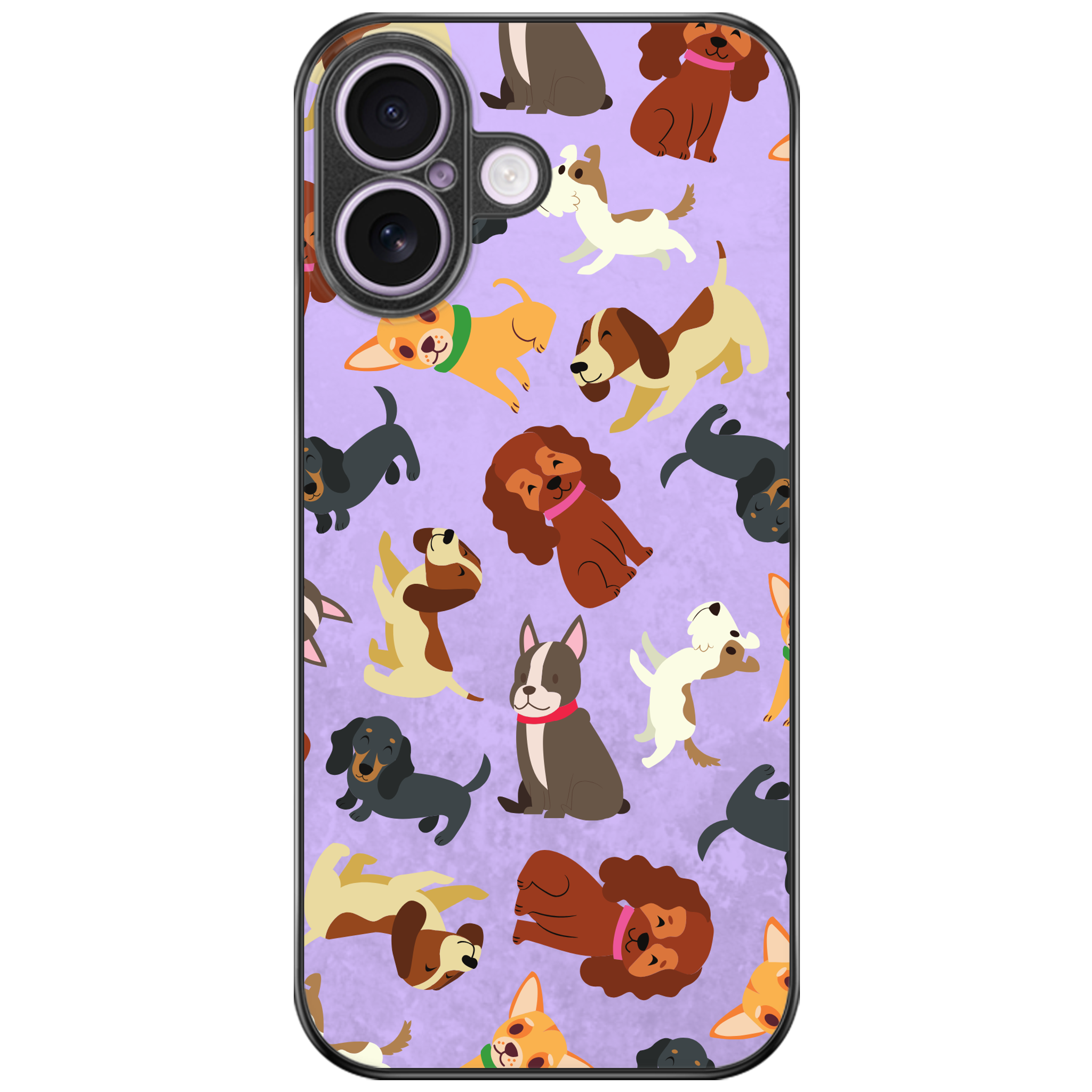 Puppy Party Glossy Phone Case | Winky Cats