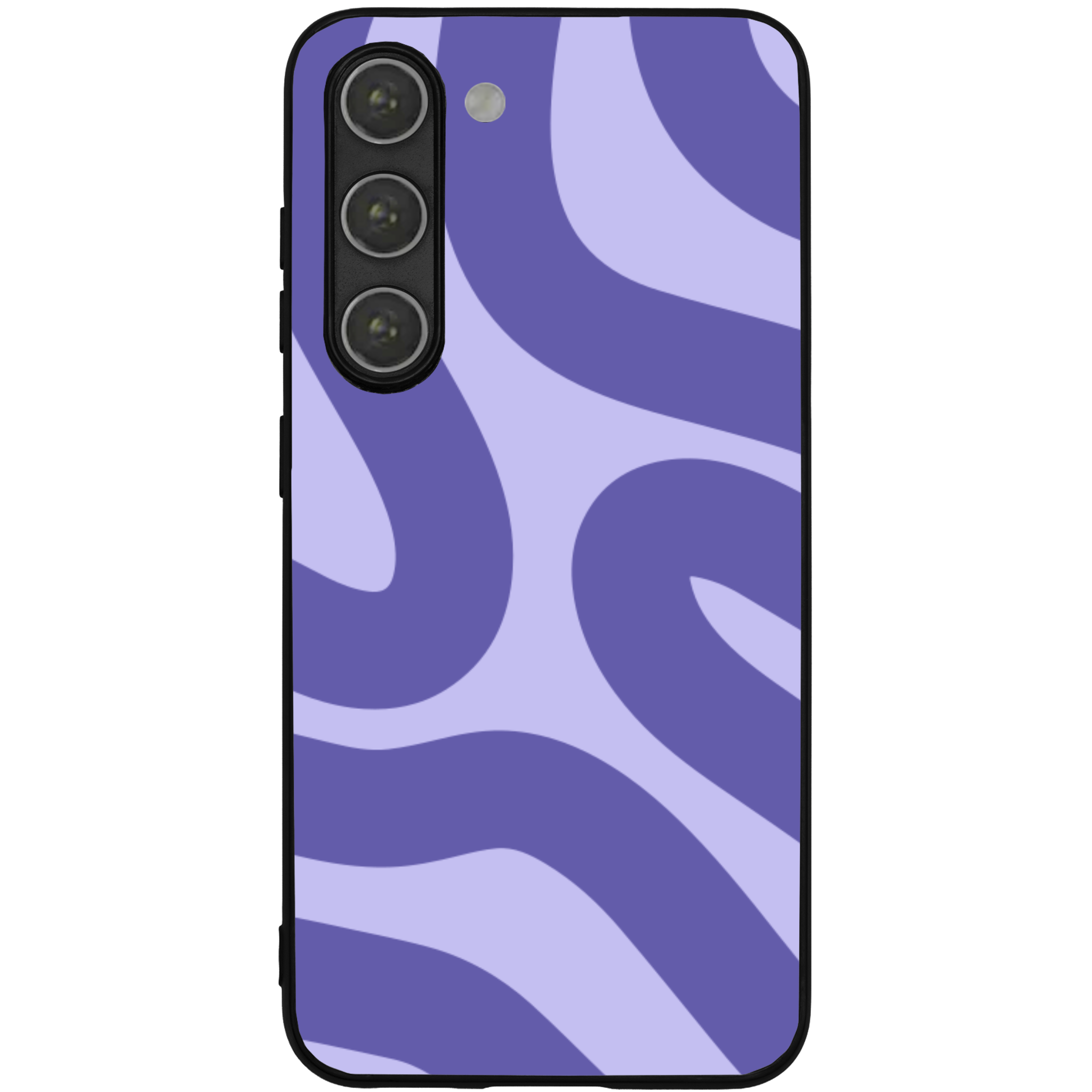 Purple Abstract Swirls Glossy Phone Case | Winky Cats