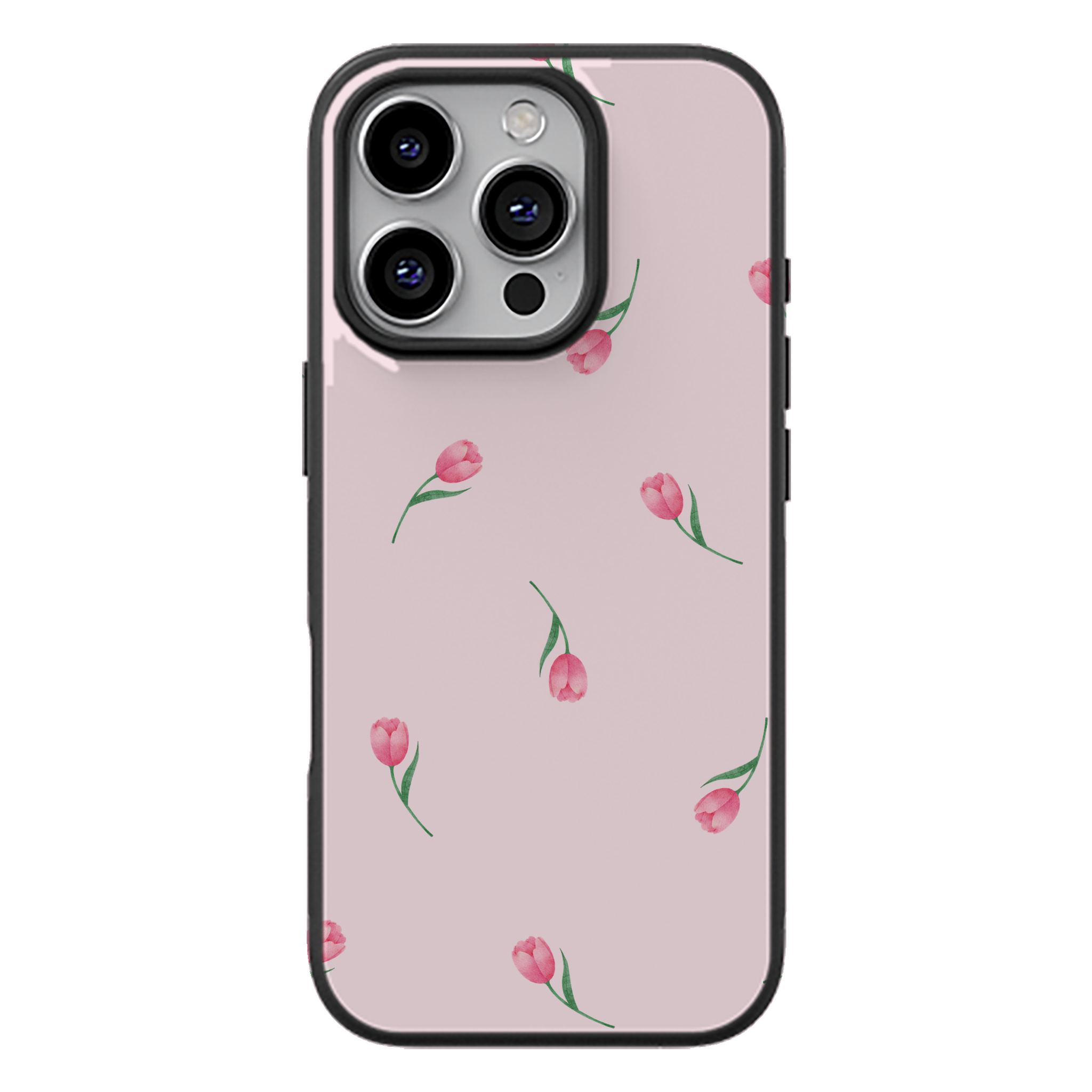 Pink Tulips Floral Phone Case | Winky Cats