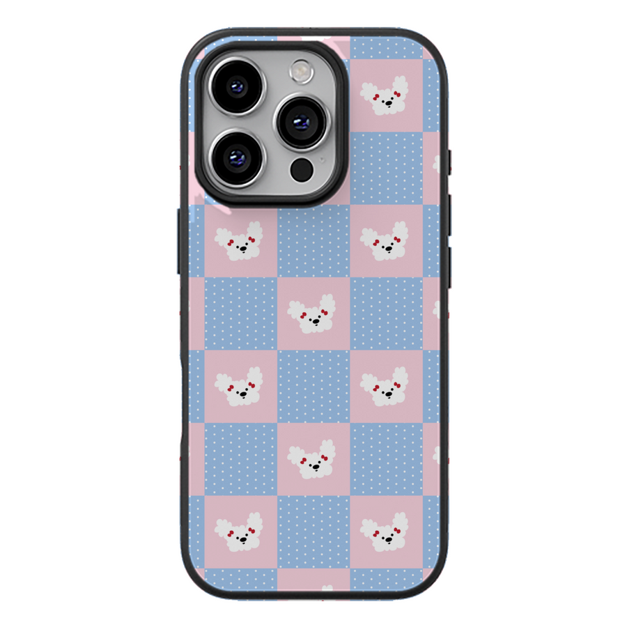 Cute Puppy Checkerboard Phone Case