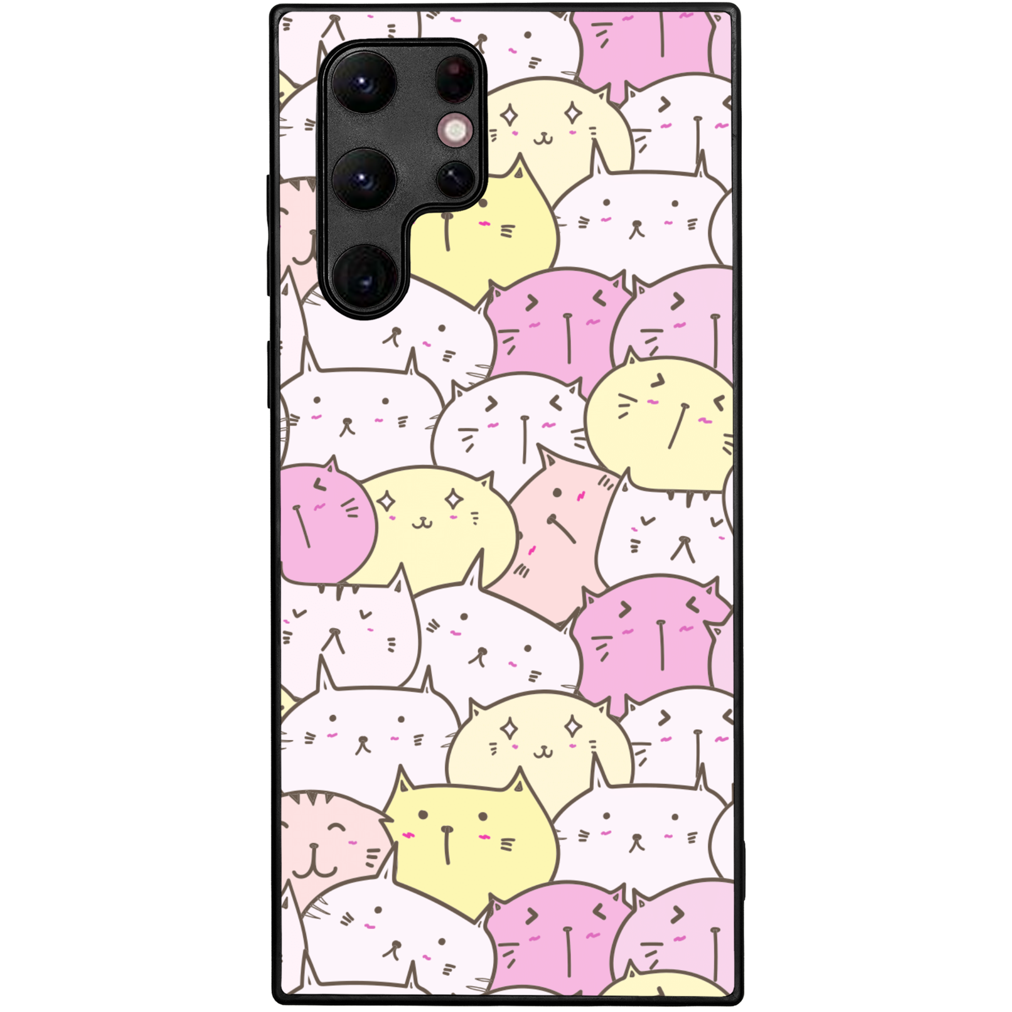 Pastel Cat Pile Glossy Phone Case | Winky Cats