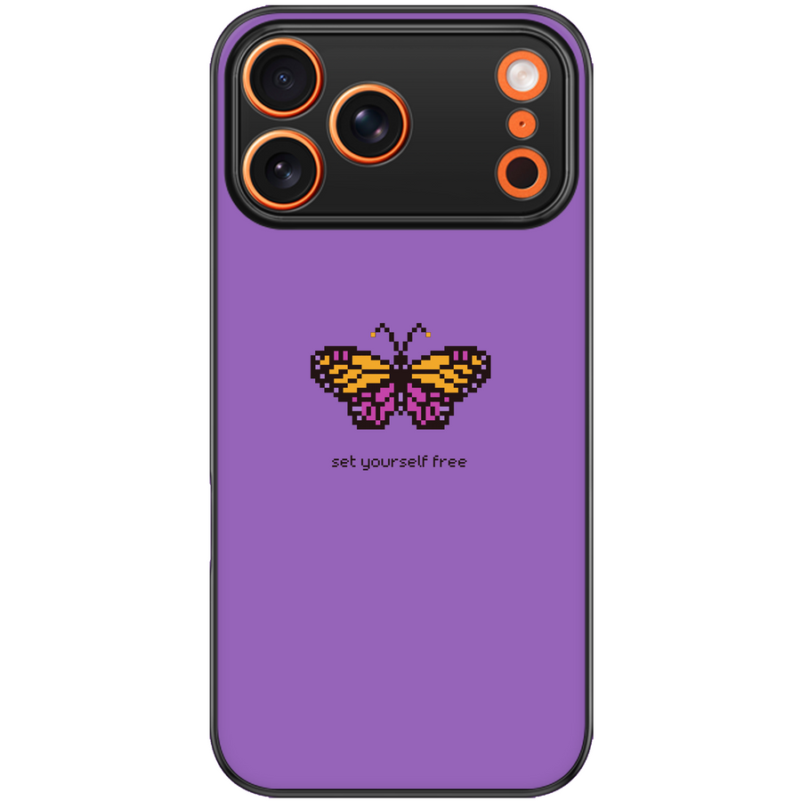 Pixel Butterfly Phone Case