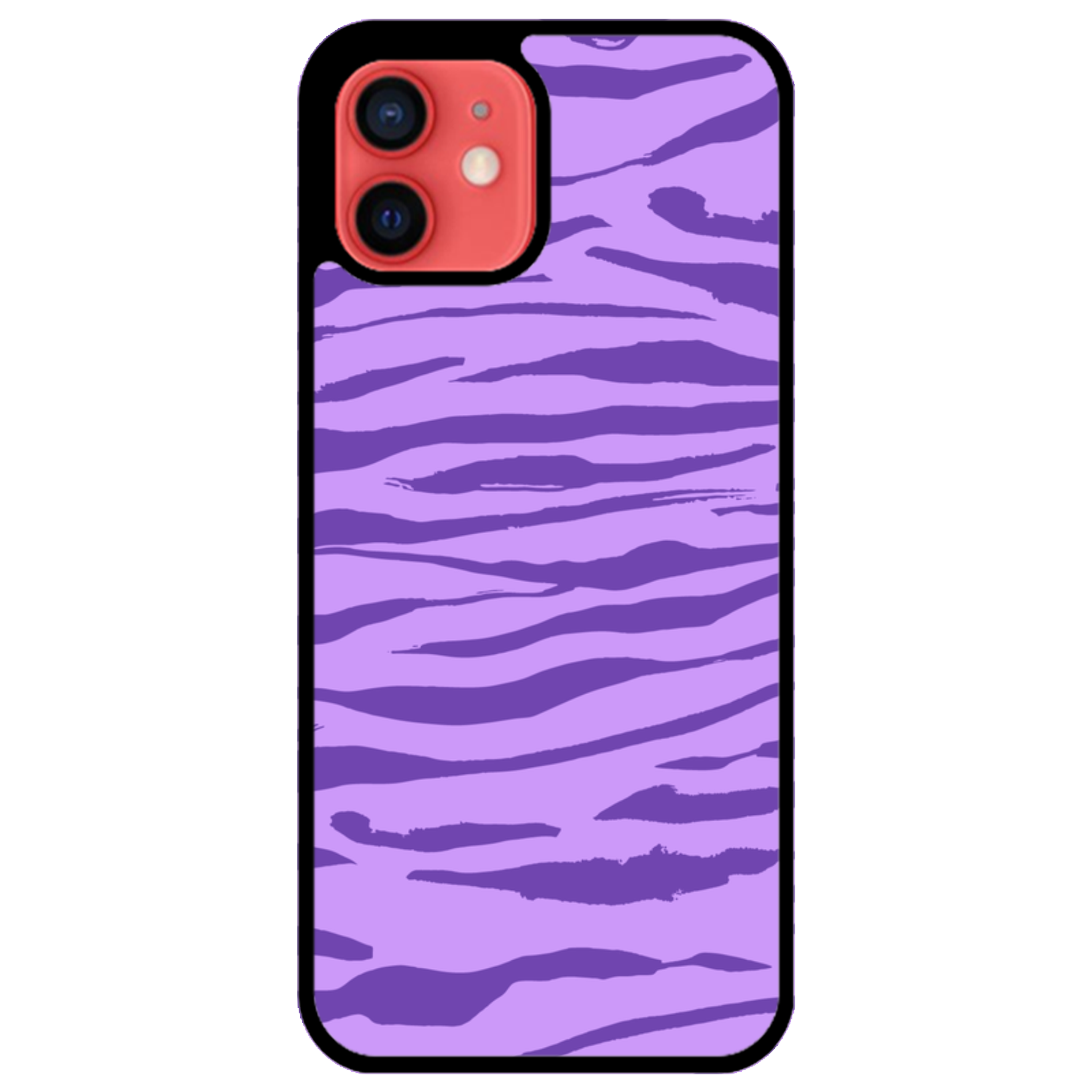 Purple Zebra Swirls Glossy Phone Case | Winky Cats