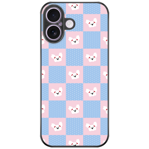 Cute Puppy Checkerboard Phone Case