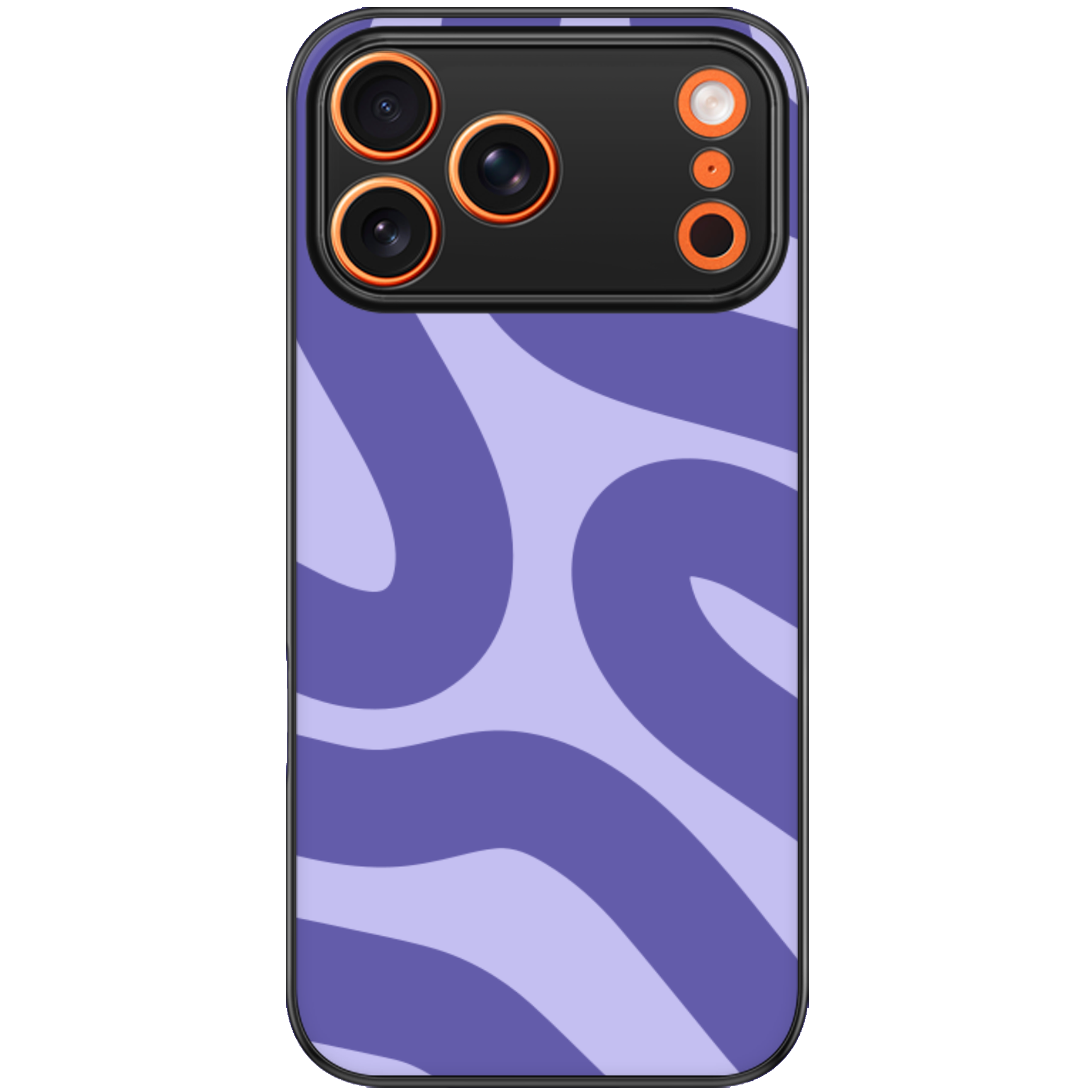 Purple Abstract Swirls Glossy Phone Case | Winky Cats