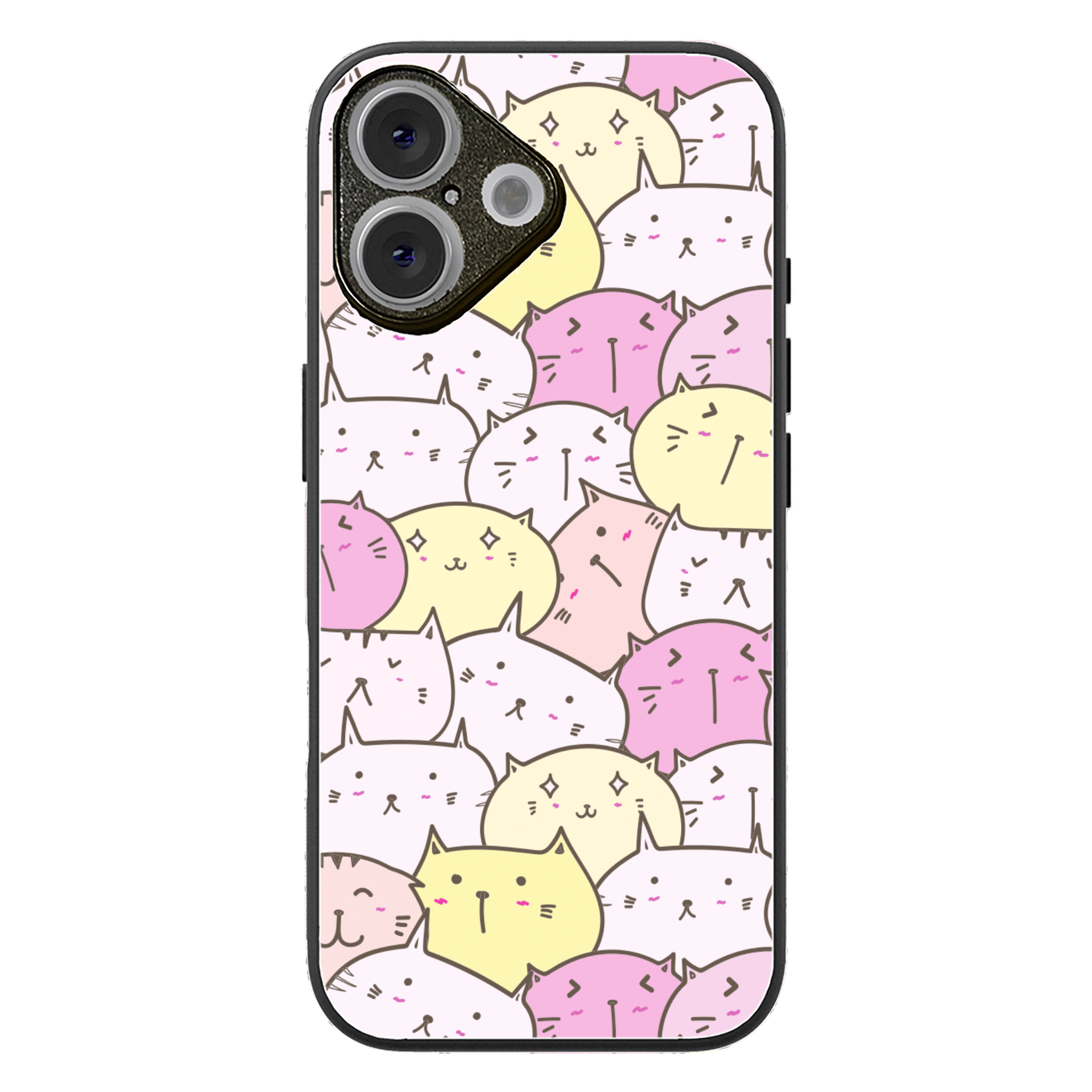 Pastel Cat Pile Glossy Phone Case | Winky Cats
