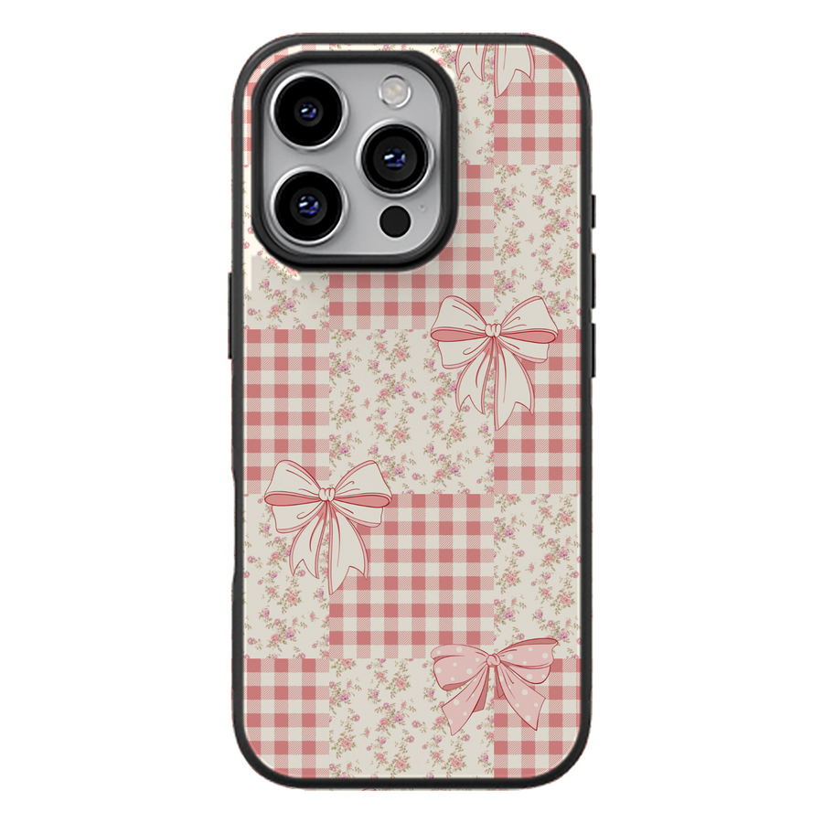 Picnic Patchwork Bow Phone Case