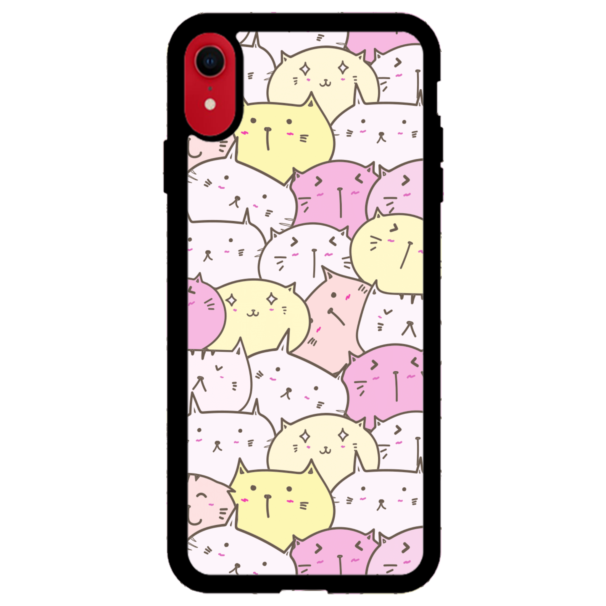Pastel Cat Pile Glossy Phone Case | Winky Cats