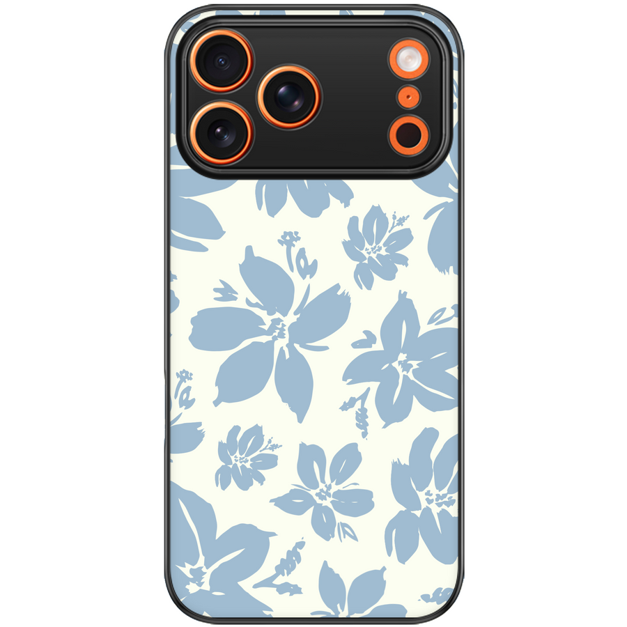 Blue Floral Aesthetic Phone Case