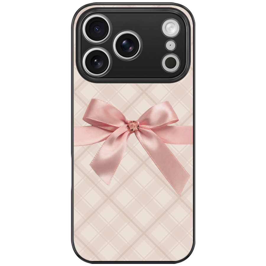 Satin Bow Plaid Phone Case