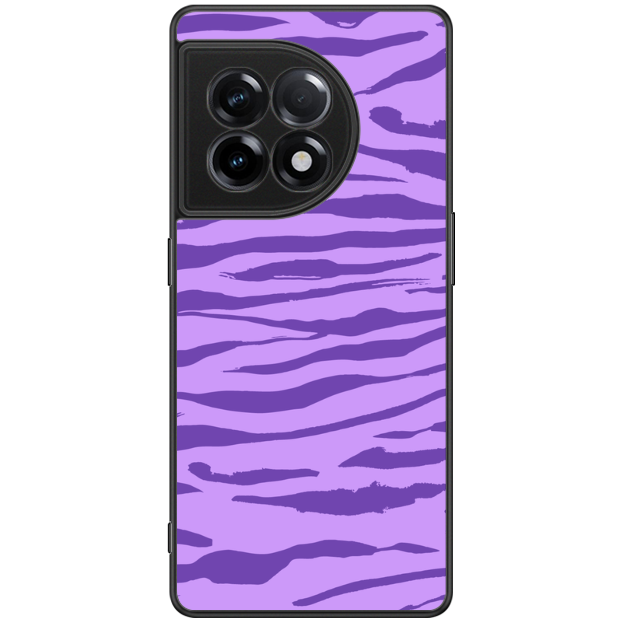 Purple Zebra Swirls Glossy Phone Case | Winky Cats
