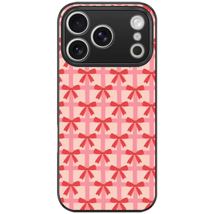 Red Gingham Bow Phone Case