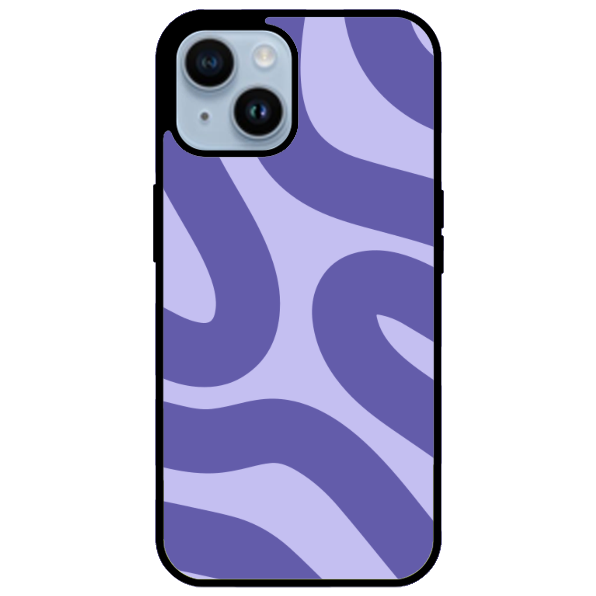 Purple Abstract Swirls Glossy Phone Case | Winky Cats