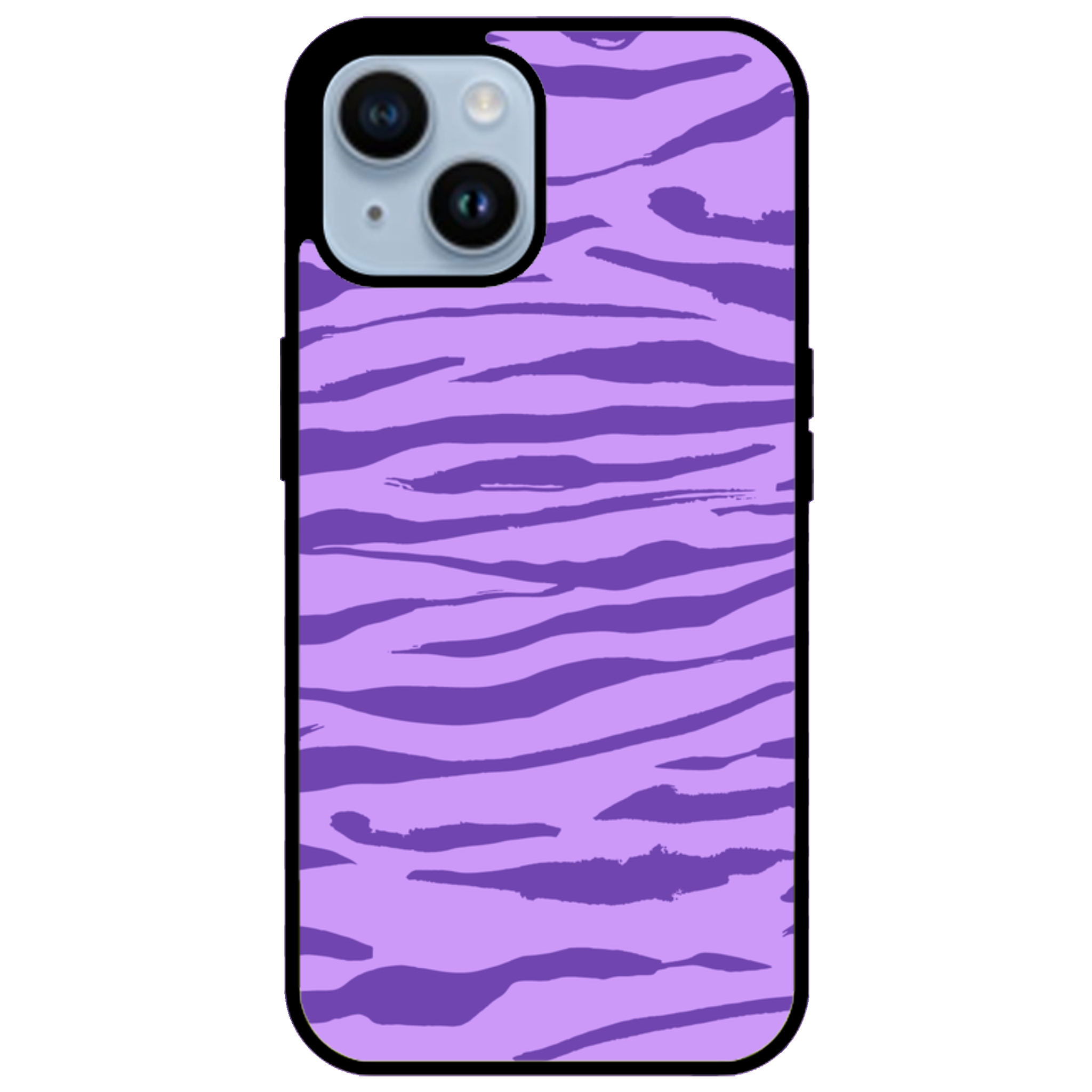 Purple Zebra Swirls Glossy Phone Case | Winky Cats