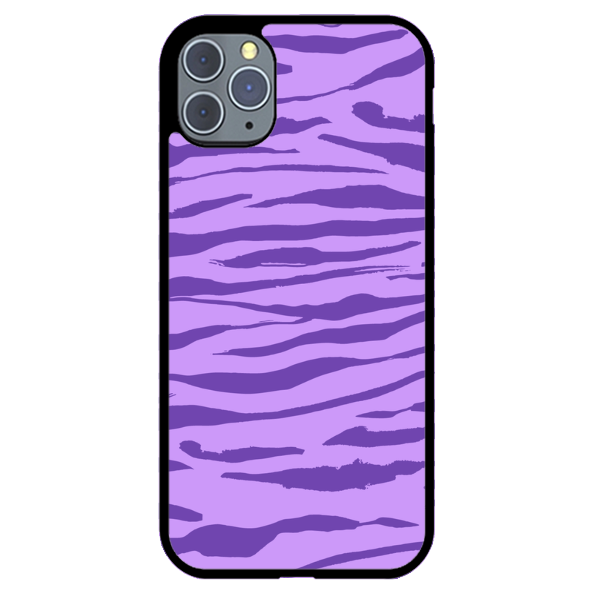 Purple Zebra Swirls Glossy Phone Case | Winky Cats