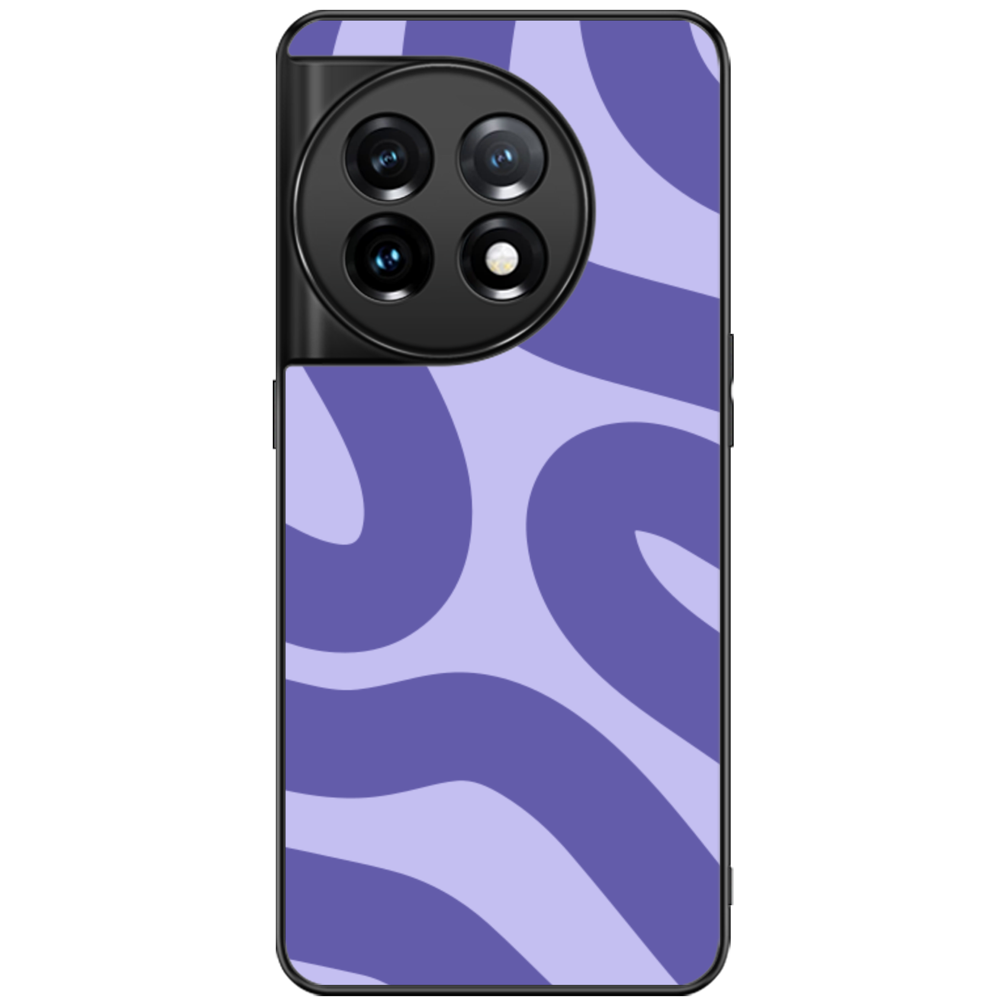 Purple Abstract Swirls Glossy Phone Case | Winky Cats