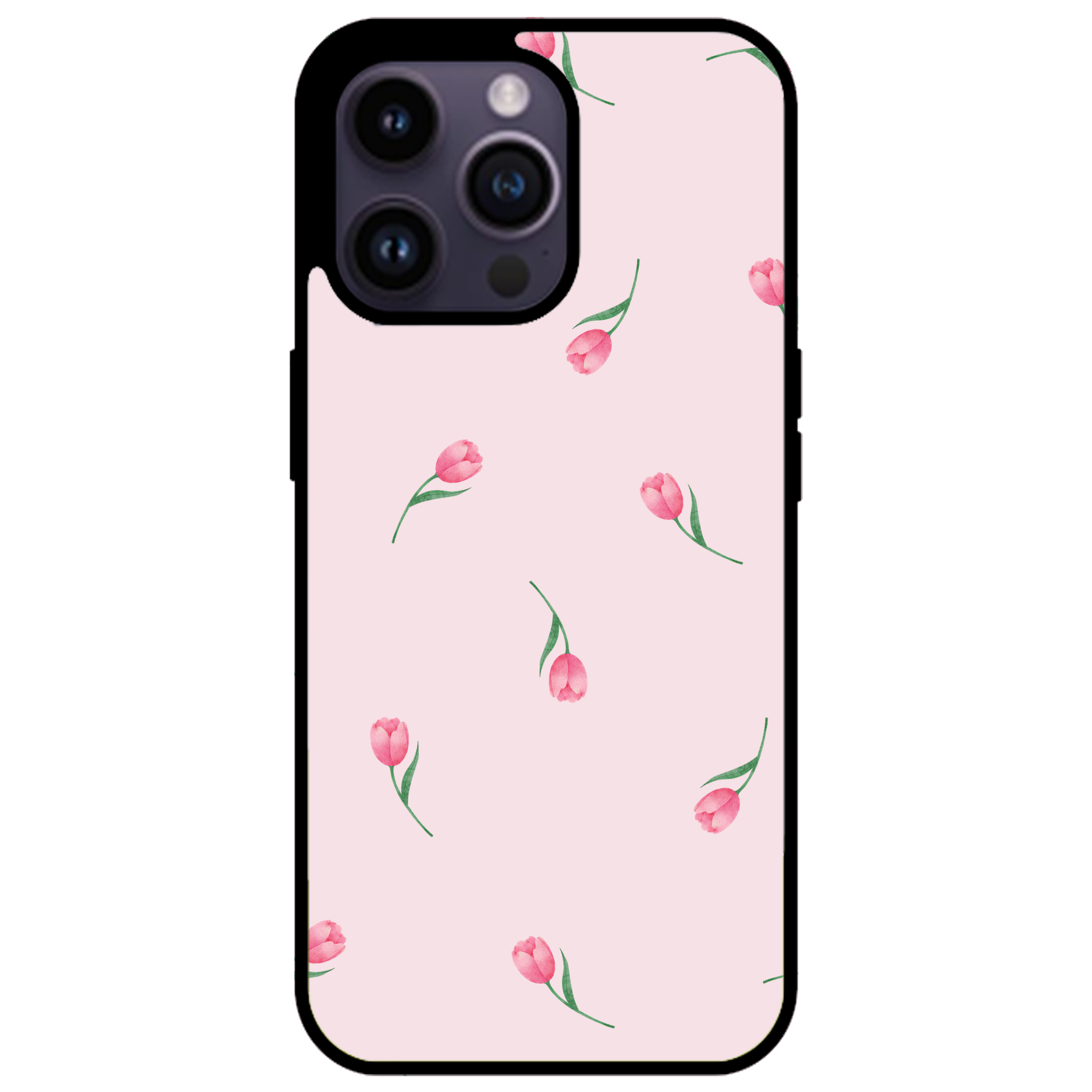 Pink Tulips Floral Phone Case | Winky Cats