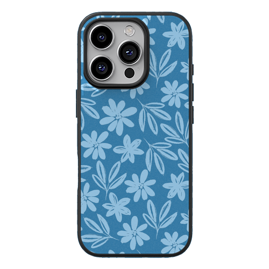 Blue Floral Aesthetic Phone Case