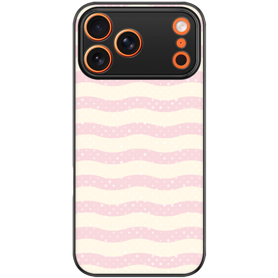 Pink Wavy Lines Aesthetic Phone Case