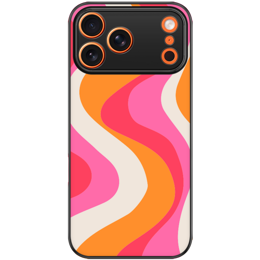 Orange Pink Swirl Retro Phone Case