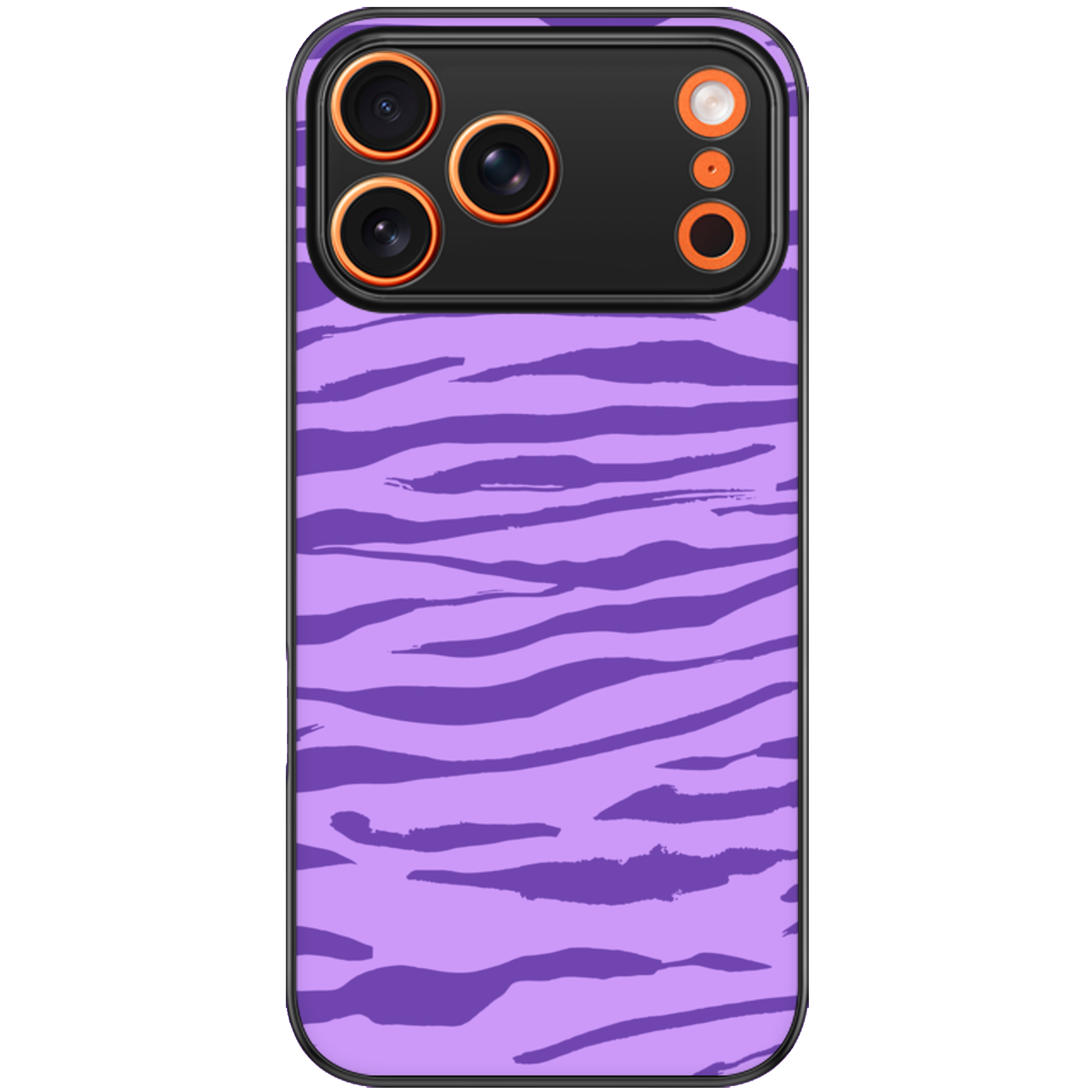 Purple Zebra Swirls Glossy Phone Case | Winky Cats
