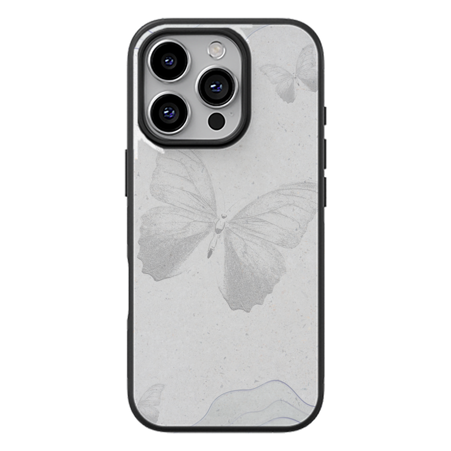 Whisper Grey Butterfly Phone Case